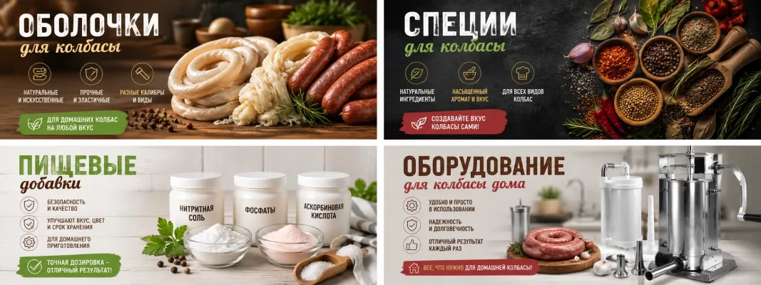 Товары для изготовления колбасы